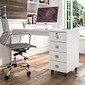 Escrivaninha Mesa Computador Lukaliam Dubai, 4 Gavetas, Rodízios, Branco Brilho Escrivaninha Mesa Computador Lukaliam Dubai, 4 Gavetas, Rodízios, Branco Brilho