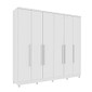 Guarda-Roupa Casal 6 Portas 4 Gavetas Tcil Móveis Veneza Branco Guarda-Roupa Casal 6 Portas 4 Gavetas Tcil Móveis Veneza Branco