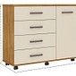 Cômoda 4 Gavetas 1 Porta Abrir Demobile Flora 125cm - Cinamomo/Off White