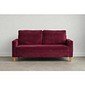 Sofá Chanel 3 Lugares com pés em Madeira de Eucalipto, Vinho - Malu Estofados Sofá Chanel 3 Lugares com pés em Madeira de Eucalipto, Vinho - Malu Estofados