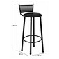 Conjunto Bistrô Bar com Mesa Tampo Ripado 70cm e 2 Banquetas Bete Náutica - Preto