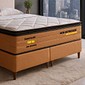 Conjunto Cama Box Casal New Astro Queen Size 158cm Molas Ensacadas Bom Pastor