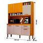 Kit Cozinha Noor 1,45m 6 Portas 1 Gaveta CHF Cinamomo Off White