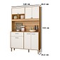 Kit Cozinha Nicioli Erva Doce 120cm 6 Portas 1 Gaveta Ipê Off White Cristal Kit Cozinha Nicioli Erva Doce 120cm 6 Portas 1 Gaveta Ipê Off White Cristal