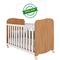Berço Infantil Americano 100% MDF Uli Móveis Peroba Branco Brilho/Amendoa Berço Infantil Americano 100% MDF Uli Móveis Peroba Branco Brilho/Amendoa