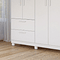 Guarda Roupa 4 Portas Infantil Jujuba 100% MDF Permóbili - Branco Guarda Roupa 4 Portas Infantil Jujuba 100% MDF Permóbili - Branco
