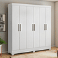 Guarda-Roupa Casal 6 Portas Pratico Branco - Demóbile