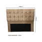 Cabeceira de Cama Box Casal 140cm Estofada Malu Prestissimo Castor Cabeceira de Cama Box Casal 140cm Estofada Malu Prestissimo Castor