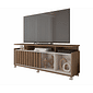 Rack Bancada para TV até 70 polegadas Oasis Nogueira/Off White - Caemmun  Rack Bancada para TV até 70 polegadas Oasis Nogueira/Off White - Caemmun