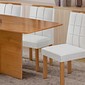 Conjunto Mesa 6 Cadeiras Salinas Retangular 160x80cm Tampo Londres Cinamomo