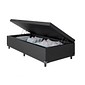 Base Bau Solteiro Ortolike Courino Preto 88x188X40 Base Bau Solteiro Ortolike Courino Preto 88x188X40