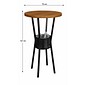 Conjunto Mesa Bistrô Bar com Balde e 2 Banquetas Barcelona Aço - Preto