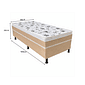 Cama Box Solteiro Conjugada 88x188x62 Malu Charm Ouro