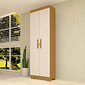 Armário Multiuso 2 Portas 100% MDF com Chave e Pés Iris Cinamomo/Off White - ACP Móveis Armário Multiuso 2 Portas 100% MDF com Chave e Pés Iris Cinamomo/Off White - ACP Móveis