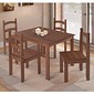 Conjunto Mesa de Madeira e 4 Cadeiras Neuza na cor Chocolate (110x70) - Francine