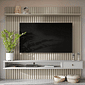 Painel Ripado Home 2.3 para TV até 75 Polegadas Detroit Off White/Gianduia - Tebarrot
