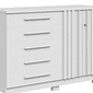Cômoda Bella 100% MDF 5 Gavetas com Sapateira ACP - Branco