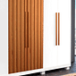 Guarda Roupa Casal Divine Plus 06 portas 100% MDF Branco/Naturalle Ripado - Bom Pastor Guarda Roupa Casal Divine Plus 06 portas 100% MDF Branco/Naturalle Ripado - Bom Pastor