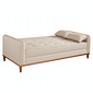 Sofá Cama Unique Design 2,0 m em Linho Creme com Espuma D28 e Molas no Assento