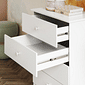 Cômoda Soft 4 Gavetas 100% MDF Tigus 63,7cm - Branco/Amadeirado