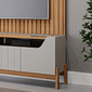 Rack Moema com Painel 1.8 Trend Ripado para TV 70 Polegadas em MDF Permóbili - Nature/Off White