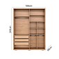 Guarda-roupa 100% MDF 4 Portas Abrir 3 Gavetas Robel Concept 1.8 Perfil - Hanover/Fendi