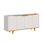 Buffet para Sala 4 Portas Imcal ARC 1.6 Off White/Nature  Buffet para Sala 4 Portas Imcal ARC 1.6 Off White/Nature