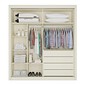 Guarda-Roupas Casal 2 Portas de Correr com Espelho Lugano 100% MDF Europa Móveis Off White