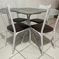 Conjunto Mesa com 4 Cadeiras para Cozinha 70cm Tampo Granito - Ciplafe Conjunto Mesa com 4 Cadeiras para Cozinha 70cm Tampo Granito - Ciplafe