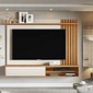 Painel/Home Suspenso Tv Até 72 Polegadas Ripado Munique Off White/Nature - Giga Móveis