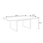 Mesa Rimini 180x90 Tampo de Vidro com 06 cadeiras NPTC9005 - Bom Pastor 