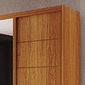 Guarda-Roupa Big 2.7 Anna Euro 100% MDF, com Espelho, 3 portas de correr, Naturall - Bom Pastor
