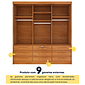 Guarda-Roupa Casal 3 Portas 9 Gavetas Tcil Móveis Chicago Cinamomo Guarda-Roupa Casal 3 Portas 9 Gavetas Tcil Móveis Chicago Cinamomo
