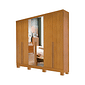 Guarda Roupa Casal Master 240 6 Portas, com Espelho, 100% MDF cor Nature - Bianchi  Guarda Roupa Casal Master 240 6 Portas, com Espelho, 100% MDF cor Nature - Bianchi