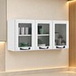 Armário Itatiaia 3 Portas Abrir Com Vidro New Premium 120cm Branco
