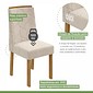Conjunto de Mesa de Jantar Com 6 Cadeiras Lopas Astrid 160X80 Amendoa/Off White/ Linho Bege Conjunto de Mesa de Jantar Com 6 Cadeiras Lopas Astrid 160X80 Amendoa/Off White/ Linho Bege