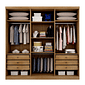 Guarda Roupa Casal 6 Portas 6 Gavetas 100% MDF Vertice Cumaru/Fendi - Novo Horizonte Guarda Roupa Casal 6 Portas 6 Gavetas 100% MDF Vertice Cumaru/Fendi - Novo Horizonte