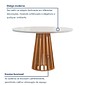 Mesa de Jantar Berlim Redonda 4 Cadeiras 100cm Cel Móveis - Cinamomo Off White