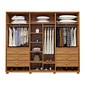 Guarda-roupa Casal com Espelho 6 Portas 6 Gavetas Diamante Bom Pastor - Nogal