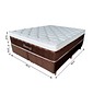 Conjunto Box PKT Diamond Casal 158cm com Molas Ensacadas - Design Colchões