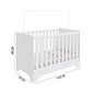 Berço Mini Cama 3 em 1 Americano MDF Popy Retrô Branco - Móveis Peroba Berço Mini Cama 3 em 1 Americano MDF Popy Retrô Branco - Móveis Peroba