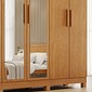 Guarda-Roupa Casal Com Espelho Em MDF 6 Portas Bianchi Nina Nature Guarda-Roupa Casal Com Espelho Em MDF 6 Portas Bianchi Nina Nature