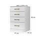 Cômoda para Quarto Com 4 Gavetas Moval MS913 Branco Cômoda para Quarto Com 4 Gavetas Moval MS913 Branco