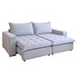 Sofá Cama, Retrátil e Reclinável - 2,40m Milano Design - Espuma D-33 - Molas Ensacadas - Marte Cinza Sofá Cama, Retrátil e Reclinável - 2,40m Milano Design - Espuma D-33 - Molas Ensacadas - Marte Cinza
