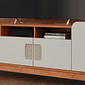 Rack para Sala TV até 65 Polegadas Paris em MDF Cinamomo/Off White - Permobili  Rack para Sala TV até 65 Polegadas Paris em MDF Cinamomo/Off White - Permobili