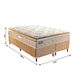 Conjunto Cama Box Queen Size Recordare Bambo Casal 158cm com Molas Ensacadas - Paropas Conjunto Cama Box Queen Size Recordare Bambo Casal 158cm com Molas Ensacadas - Paropas