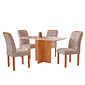 Conjunto Mesa com Vidro Salinas 120x80 + 4 Cadeiras Parati Off White Cinamomo – Cel Móveis Conjunto Mesa com Vidro Salinas 120x80 + 4 Cadeiras Parati Off White Cinamomo – Cel Móveis