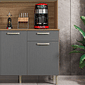 Armário de Cozinha Kit 6 Portas Kits Paraná Gênova Freijo/Gris Armário de Cozinha Kit 6 Portas Kits Paraná Gênova Freijo/Gris