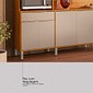 Kit Cozinha Compacta 10 Portas 3 Gavetas Pleno Demobile 218cm - Cinamon/Nude Prime TX
