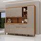 Kit Cozinha Cairo 8 Portas 221cm Luciane - Cumaru/Mocaccino
